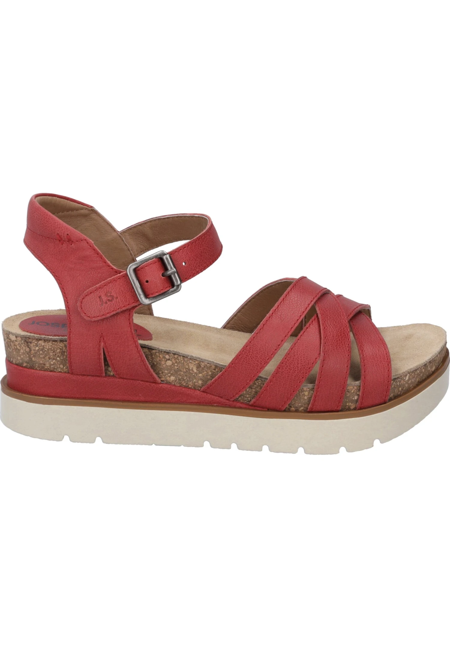 Josef Seibel Sandalen Met Plateauzool - Rot 1 Josef Seibel Sandalen Met Plateauzool - Rot