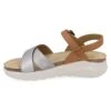 Josef Seibel Sandalen Met Sleehak - Platin/Kombi
