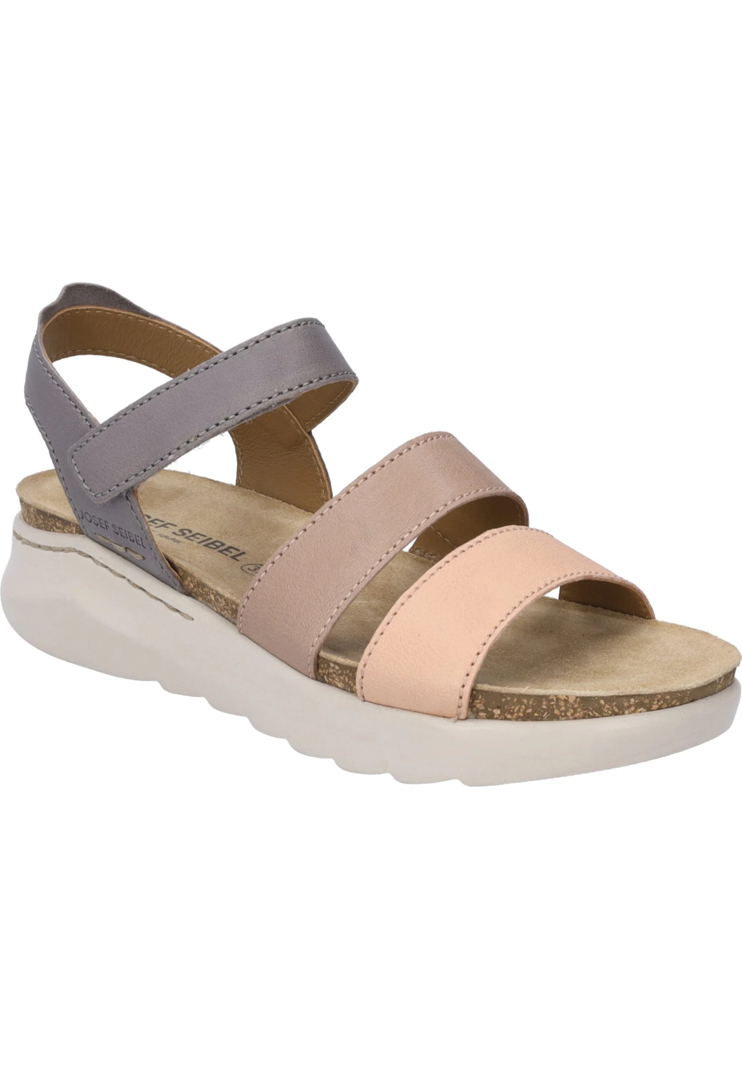 Josef Seibel Sandalen Met Sleehak - Rosa Multi 2 Josef Seibel Sandalen Met Sleehak - Rosa Multi - Afbeelding 2