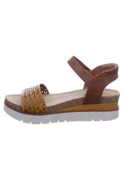 Josef Seibel Sandalen Met Plateauzool - Gelb-Kombi