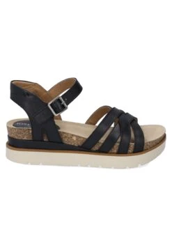 Josef Seibel Sandalen Met Sleehak - Schwarz
