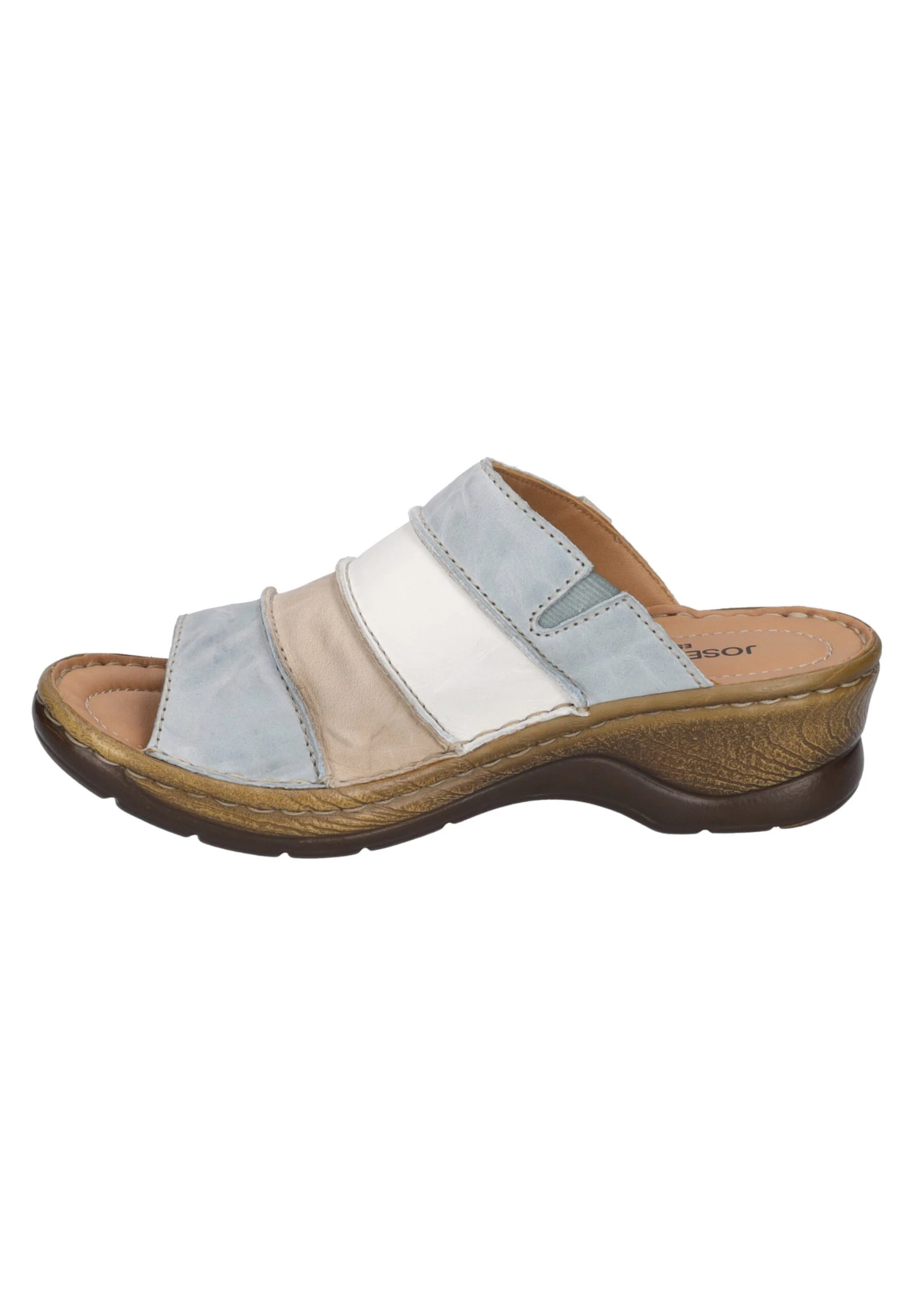 Josef Seibel Muiltjes Met Hak - Skyblue Multi 1 Josef Seibel Muiltjes Met Hak - Skyblue Multi