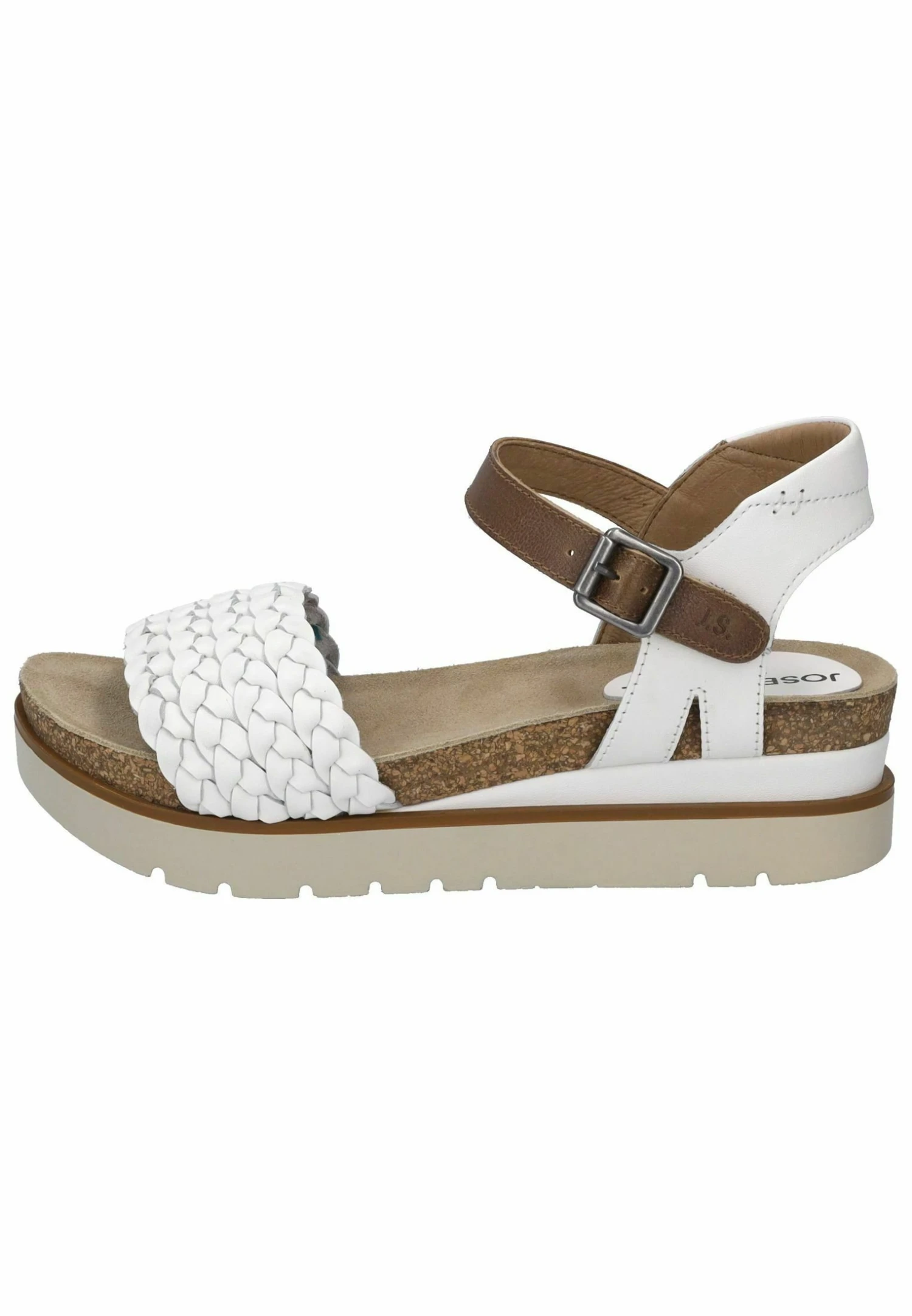 Josef Seibel Sandalen Met Sleehak - Weiß Kombi 1 Josef Seibel Sandalen Met Sleehak - Weiß Kombi