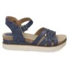 Josef Seibel Sandalen Met Sleehak - Jeans
