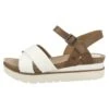 Josef Seibel Sandalen Met Plateauzool - White Combi
