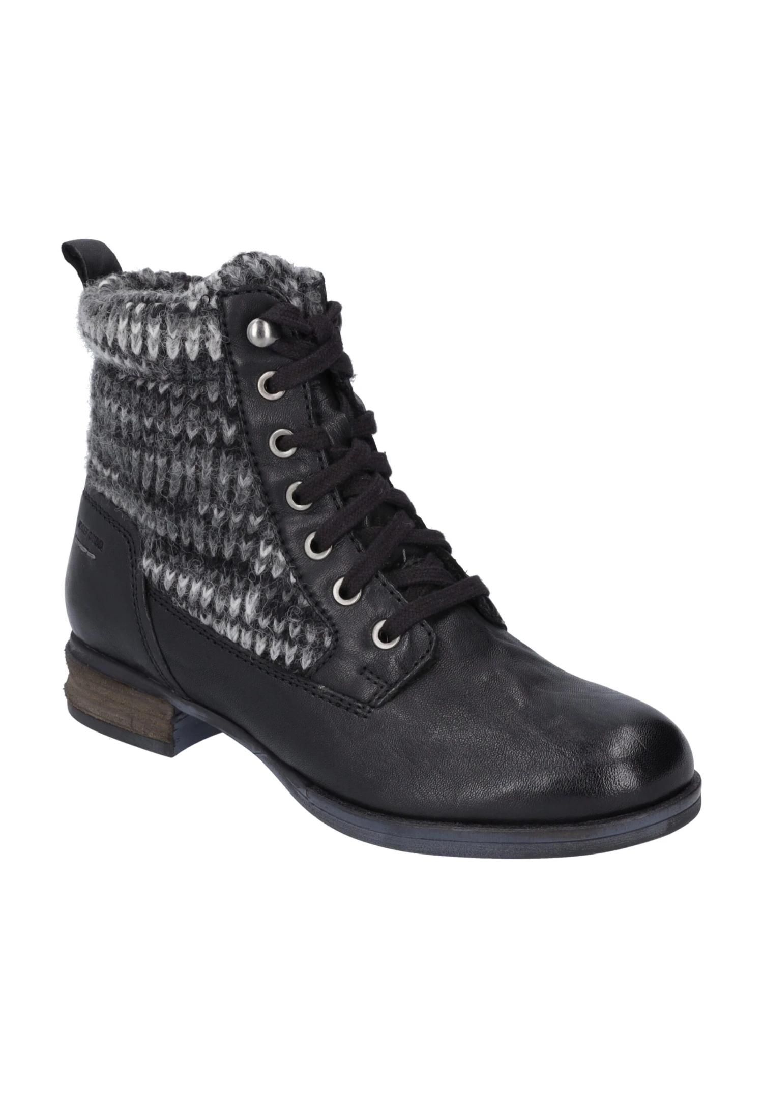 Josef Seibel Sanja- Veterboots - Schwarz/Kombi 2 Josef Seibel Sanja- Veterboots - Schwarz/Kombi - Afbeelding 2