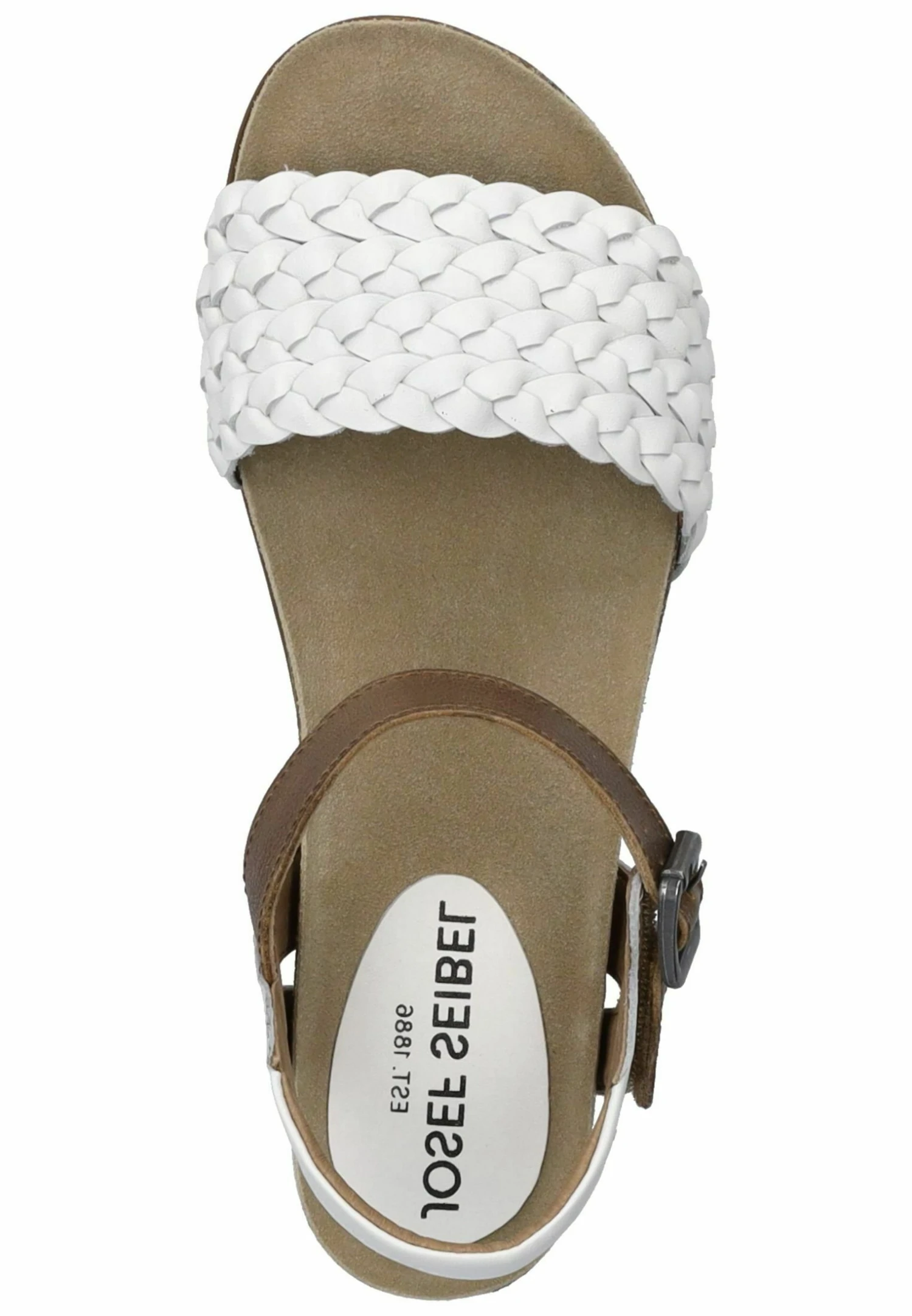 Josef Seibel Sandalen Met Sleehak - Weiß Kombi 3 Josef Seibel Sandalen Met Sleehak - Weiß Kombi - Afbeelding 3