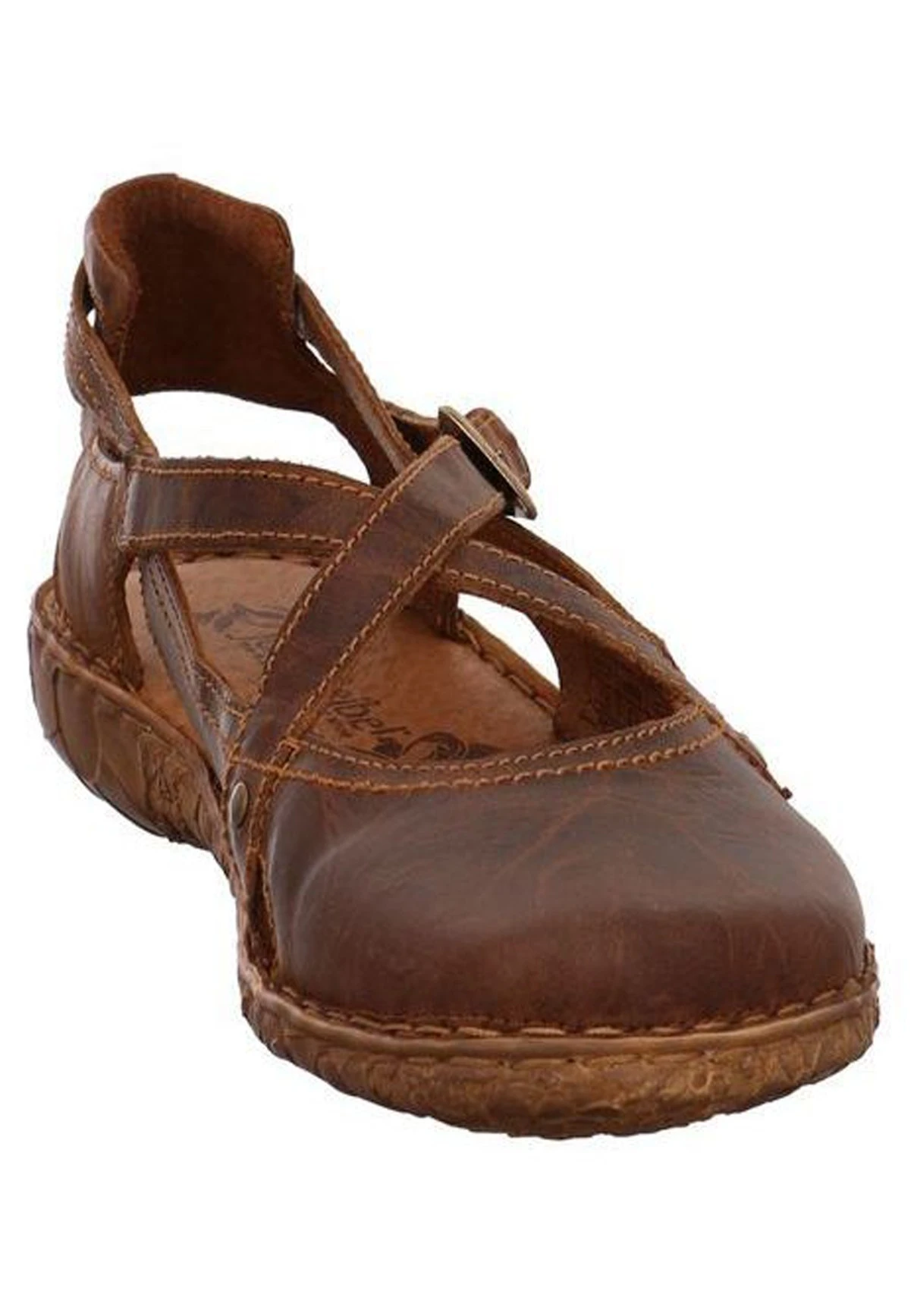 Josef Seibel Sandalen Met Sleehak - Brandy 5 Josef Seibel Sandalen Met Sleehak - Brandy - Afbeelding 5