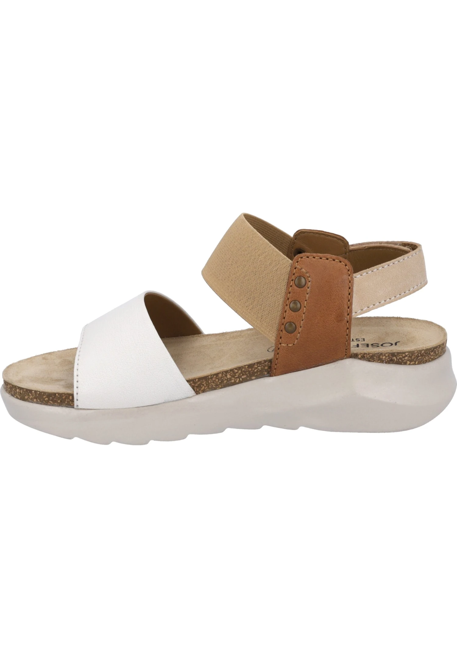 Josef Seibel Sandalen Met Sleehak - Weiss Multi 1 Josef Seibel Sandalen Met Sleehak - Weiss Multi