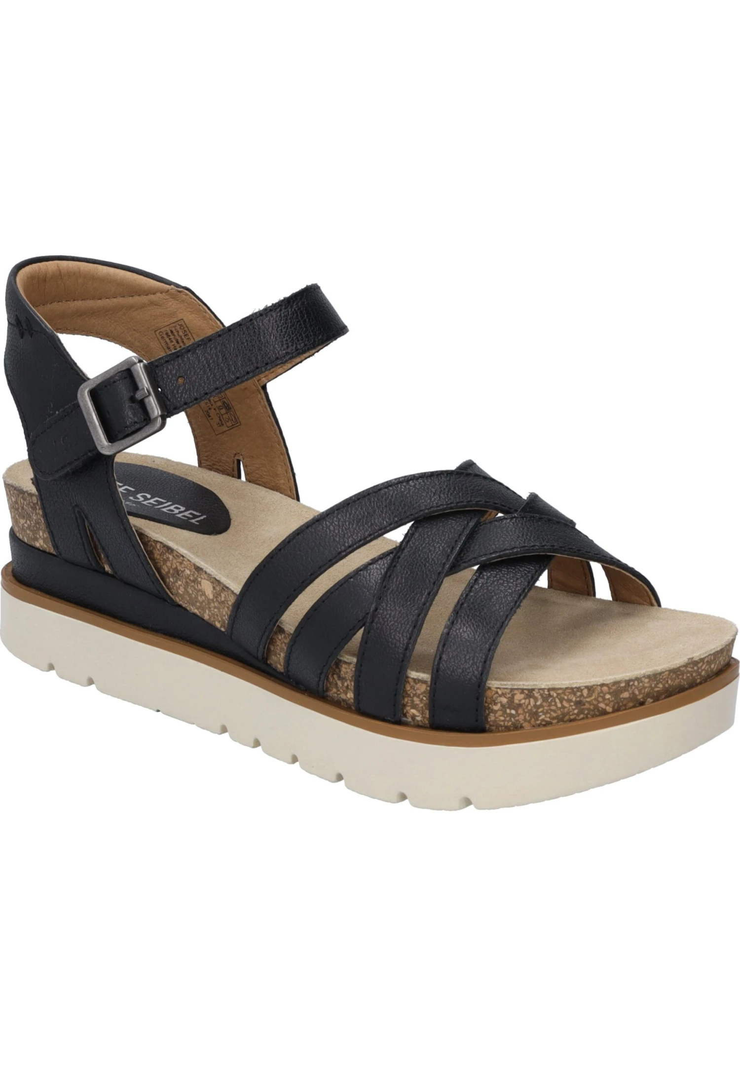 Josef Seibel Sandalen Met Sleehak - Schwarz 2 Josef Seibel Sandalen Met Sleehak - Schwarz - Afbeelding 2