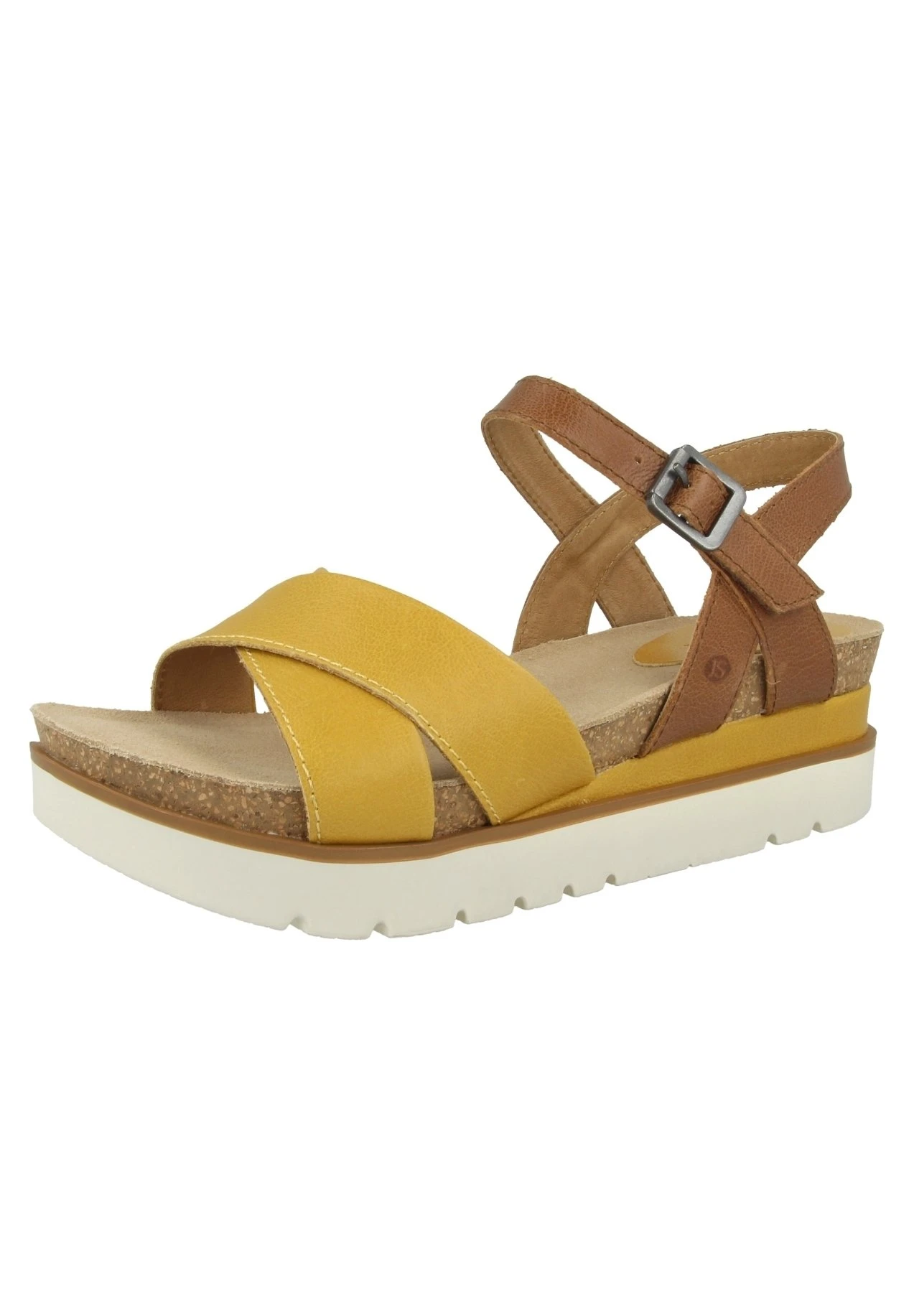 Josef Seibel Sandalen Met Plateauzool - Yellow Combi 2 Josef Seibel Sandalen Met Plateauzool - Yellow Combi - Afbeelding 2