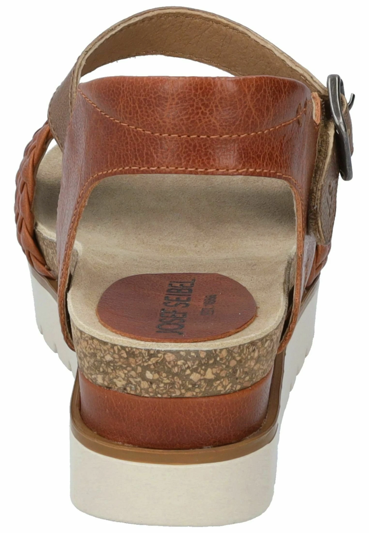 Josef Seibel Sandalen Met Sleehak - Orange Kombi 4 Josef Seibel Sandalen Met Sleehak - Orange Kombi - Afbeelding 4