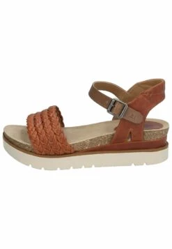 Josef Seibel Sandalen Met Sleehak - Orange Kombi