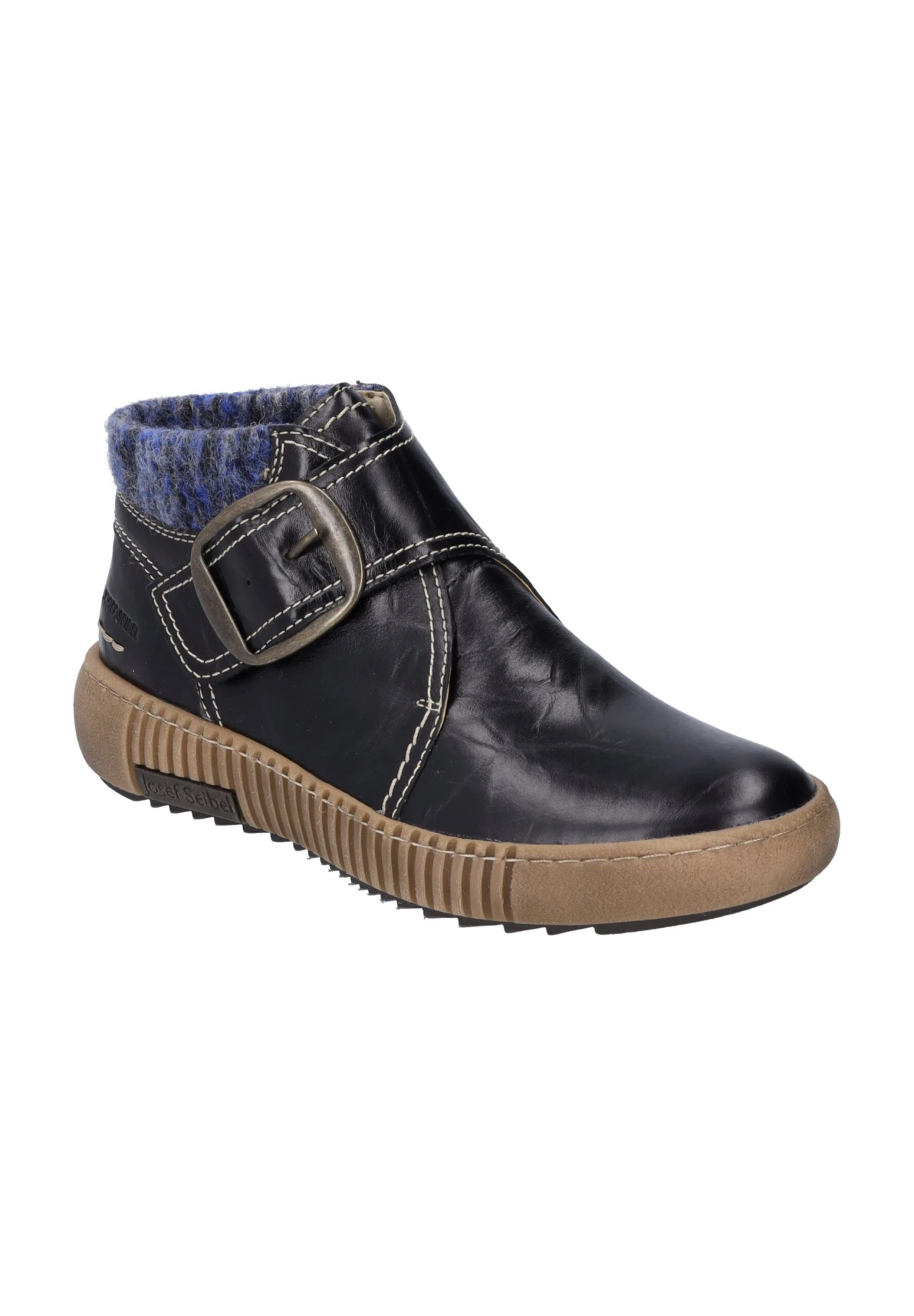 Josef Seibel Maren 25 - Korte Laarzen - Schwarz Kombi 2 Josef Seibel Maren 25 - Korte Laarzen - Schwarz Kombi - Afbeelding 2