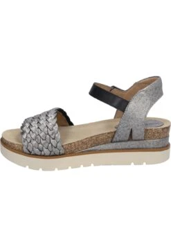 Josef Seibel Sandalen Met Sleehak - Platin-Kombi
