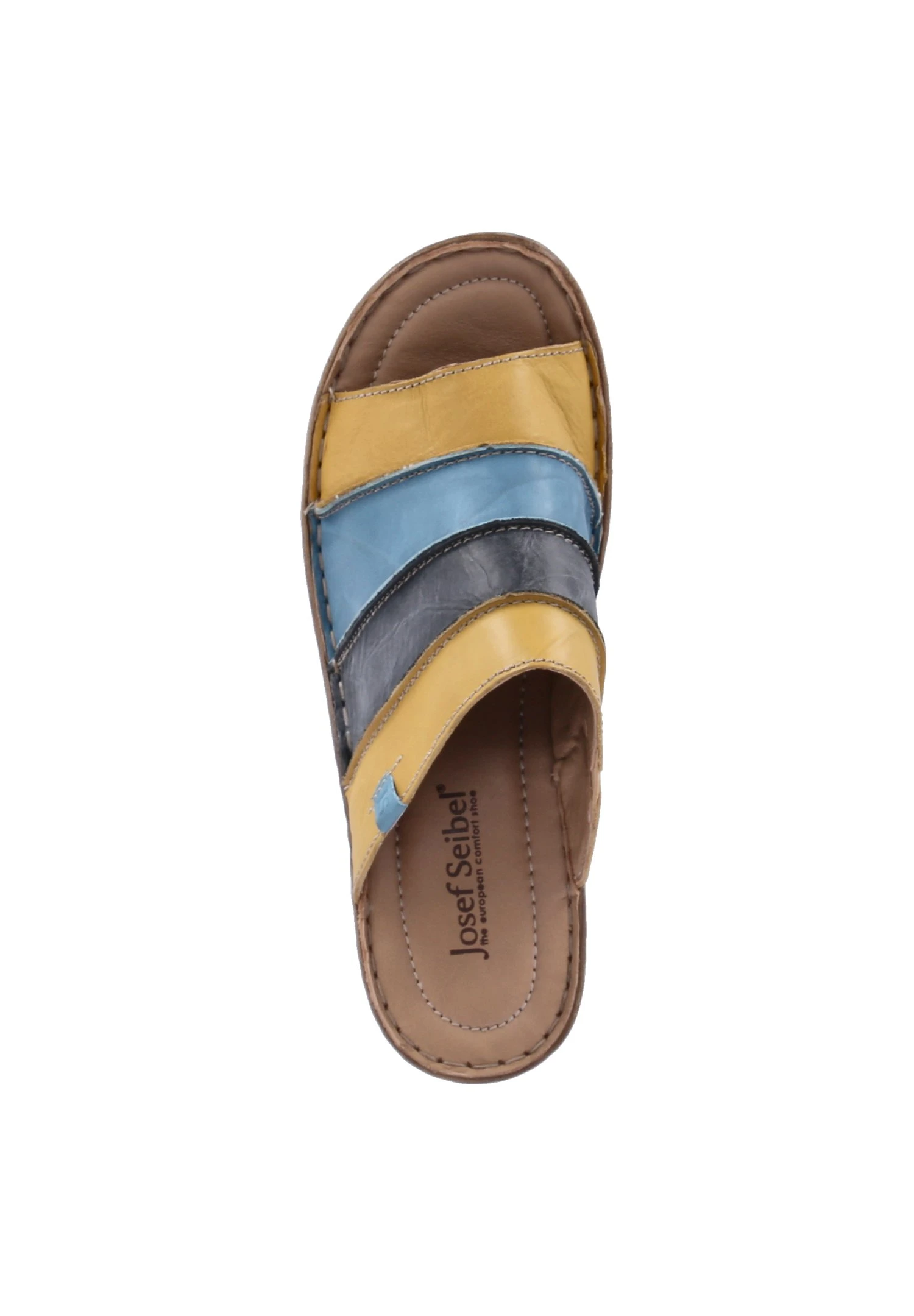 Josef Seibel Muiltjes Met Hak - Gelb-Blau 1 Josef Seibel Muiltjes Met Hak - Gelb-Blau