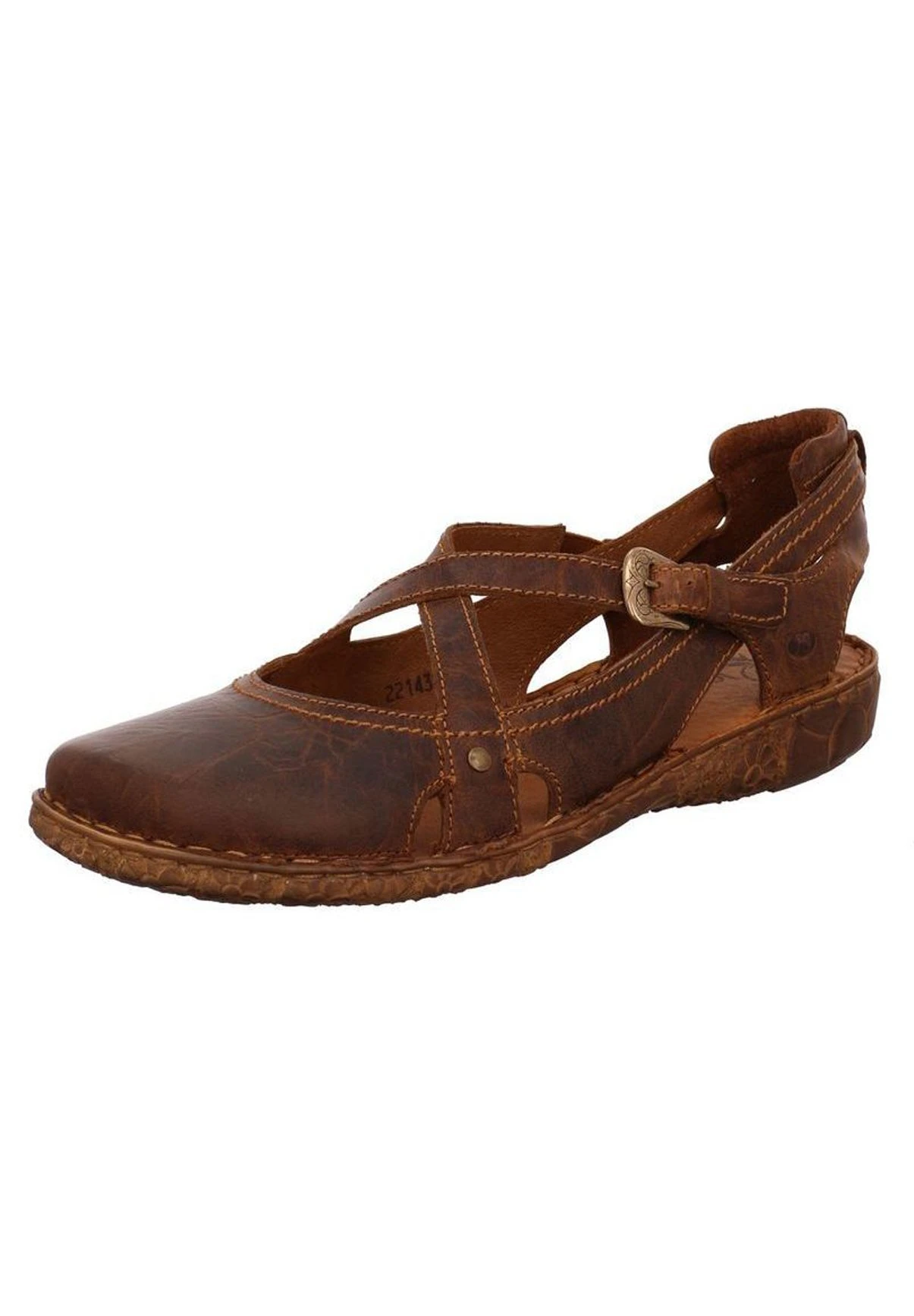 Josef Seibel Sandalen Met Sleehak - Brandy 2 Josef Seibel Sandalen Met Sleehak - Brandy - Afbeelding 2