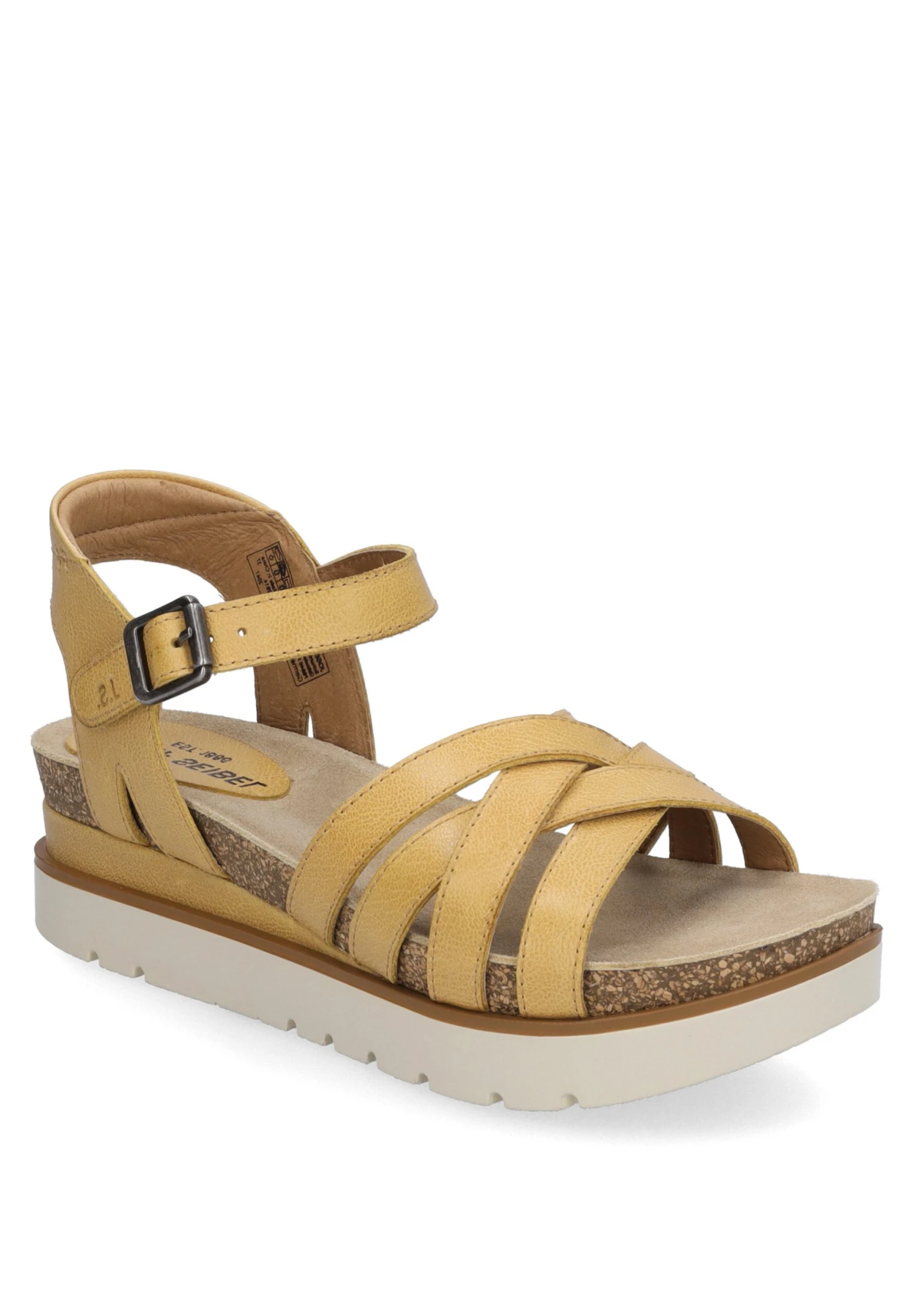 Josef Seibel Sandalen Met Sleehak - Gelb 2 Josef Seibel Sandalen Met Sleehak - Gelb - Afbeelding 2