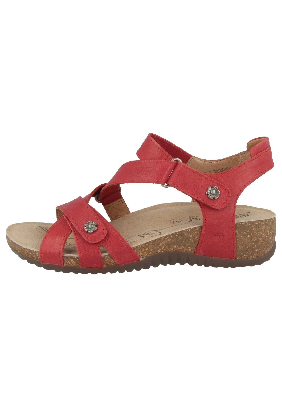 Josef Seibel Natalya- Sandalen Met Sleehak - Red 1 Josef Seibel Natalya- Sandalen Met Sleehak - Red