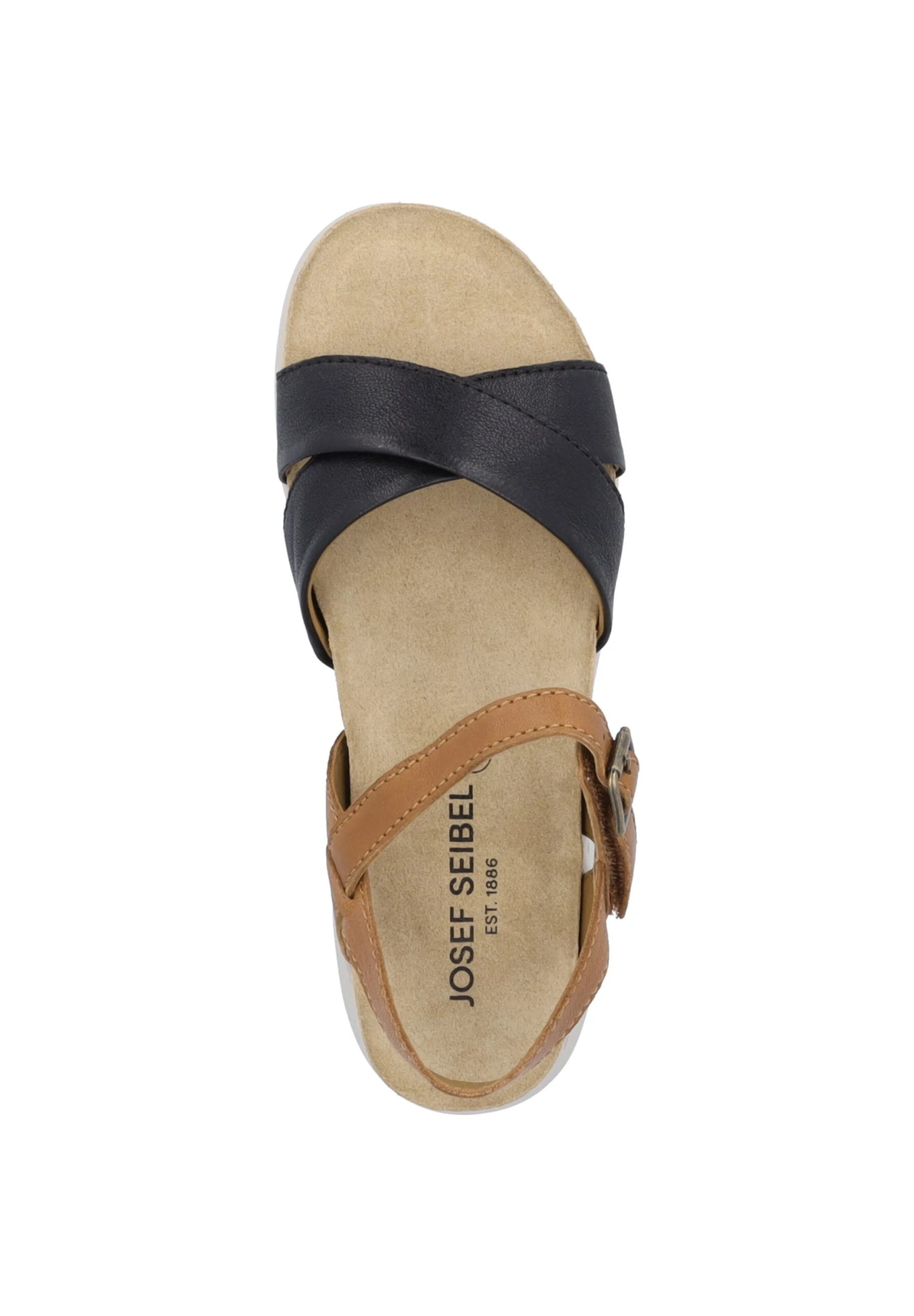 Josef Seibel Sandalen Met Sleehak - Schwarz Kombi 3 Josef Seibel Sandalen Met Sleehak - Schwarz Kombi - Afbeelding 3